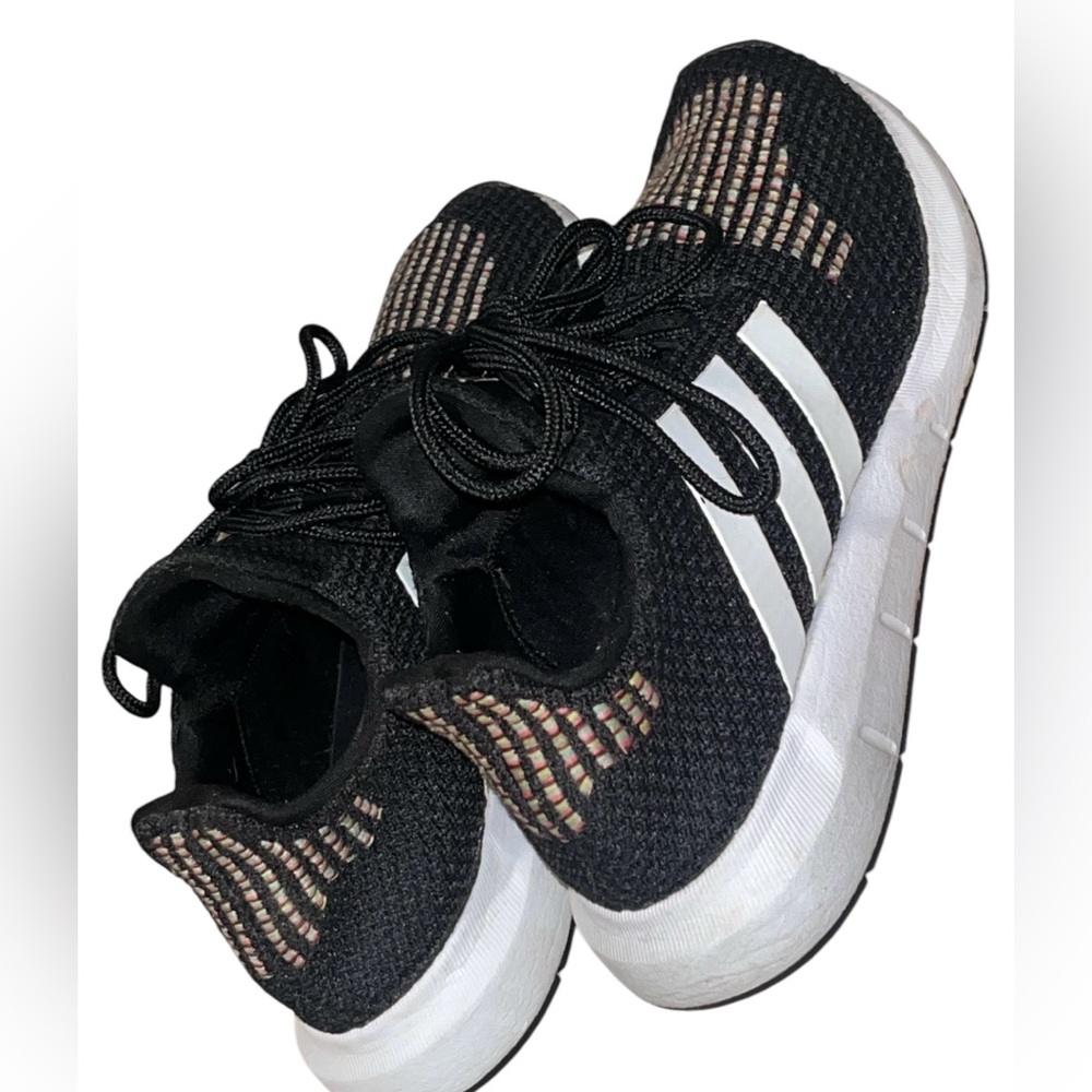 Adidas Swift Run Black Colorway With Rainbow Acce… - image 8